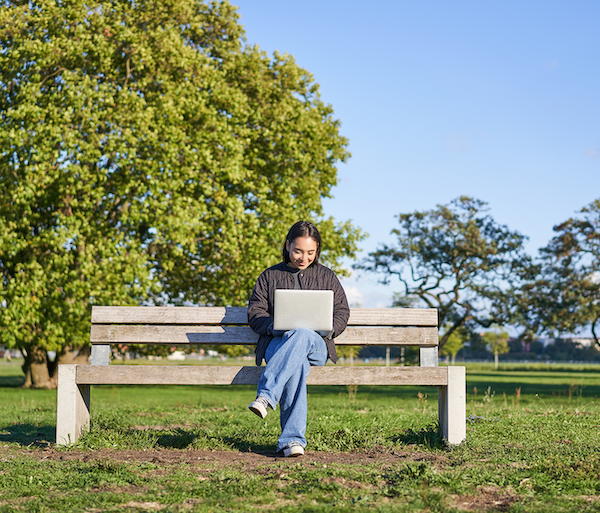 Woman on computer
