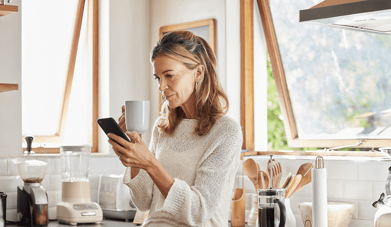Smart phone with displaying message apps