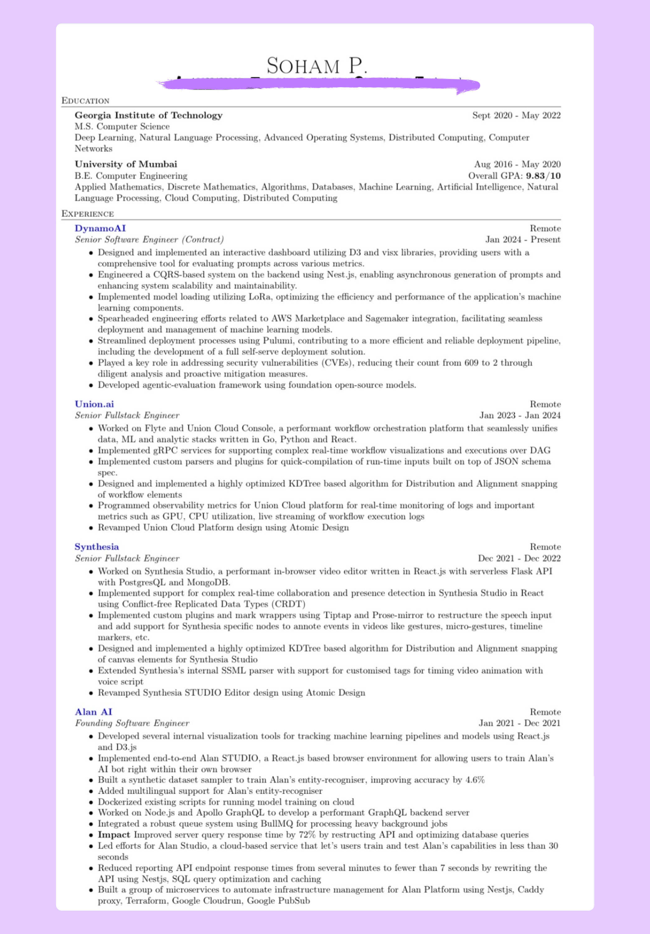 Soham CV