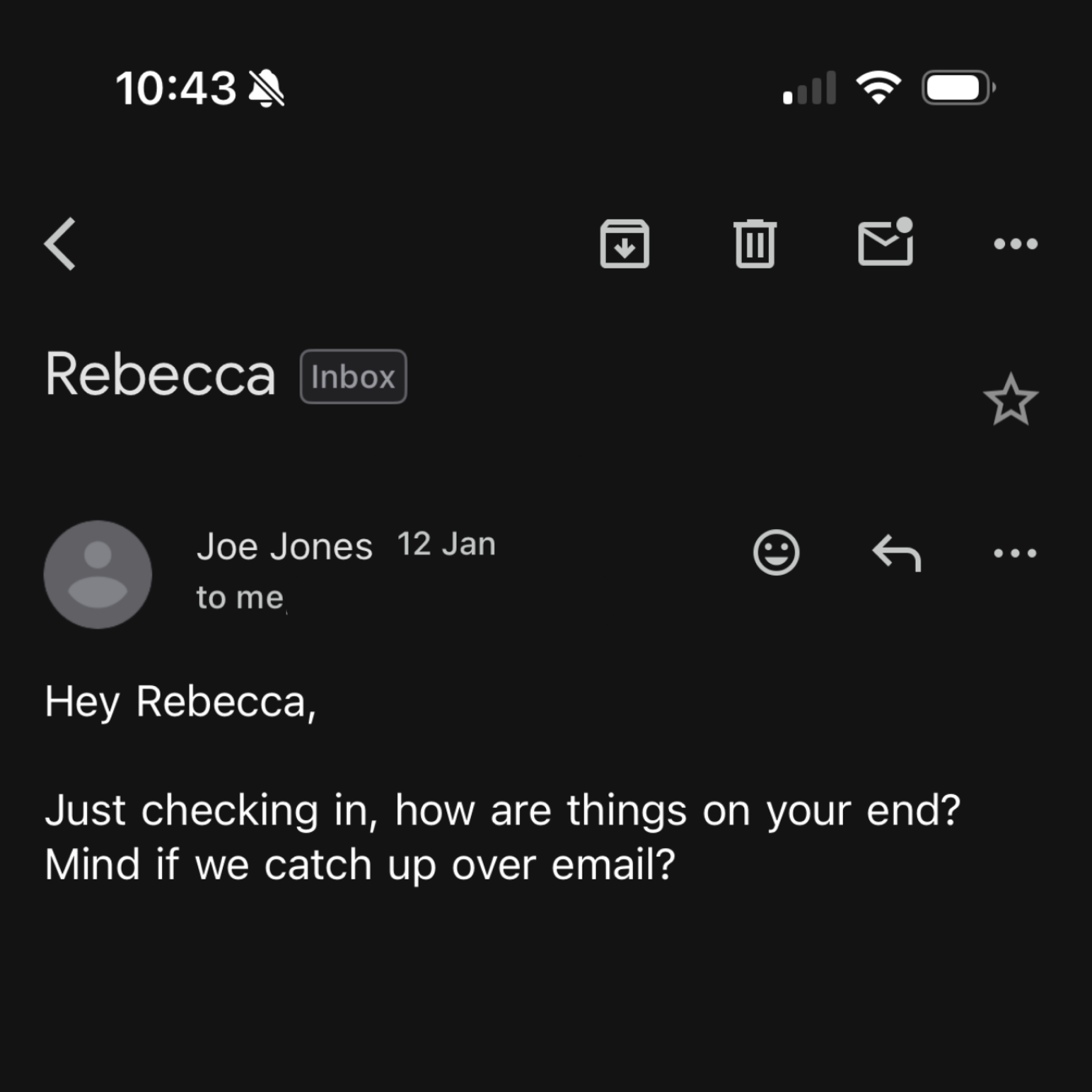 Phishing email new starter