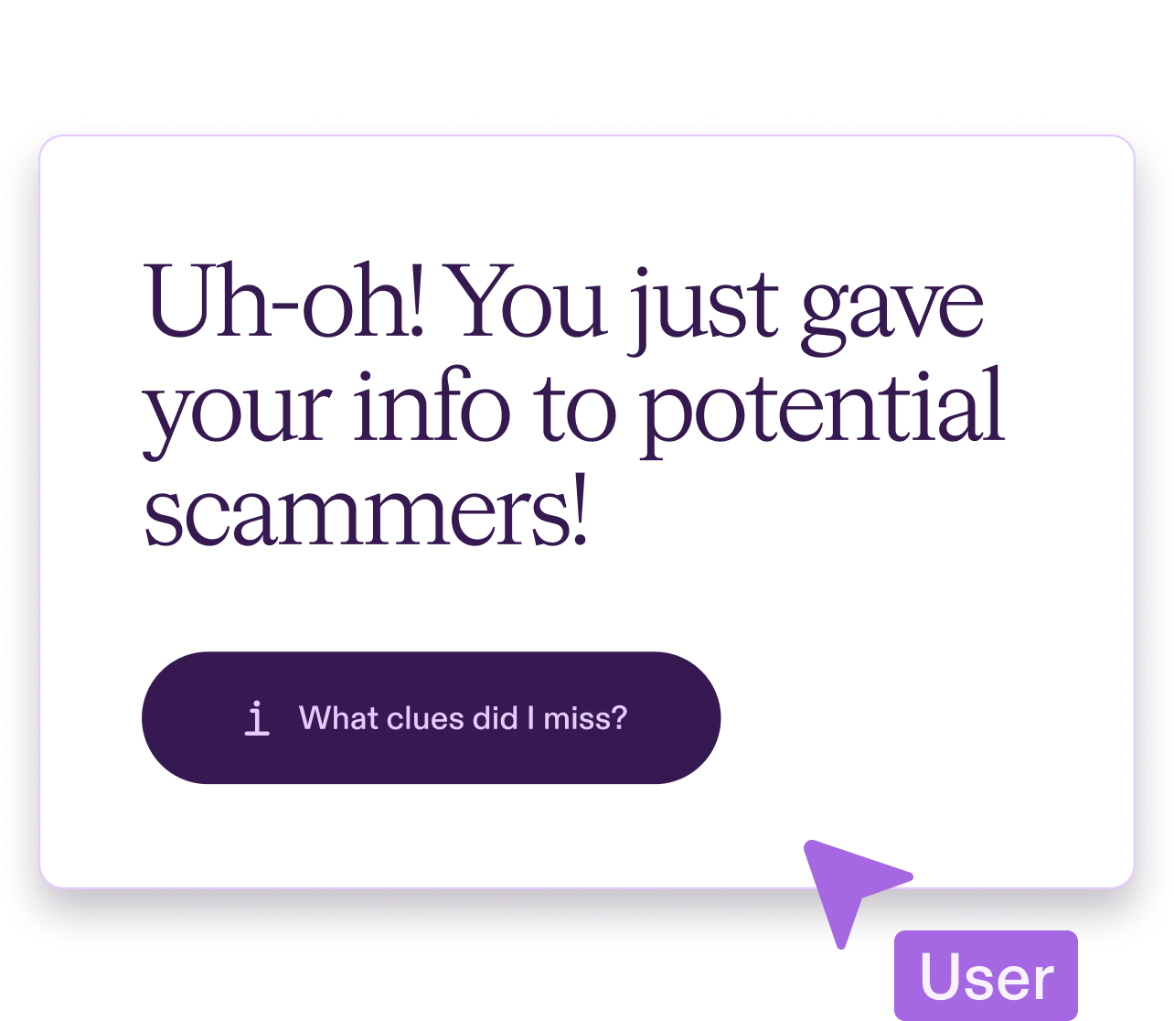 User gave credentials, view clues